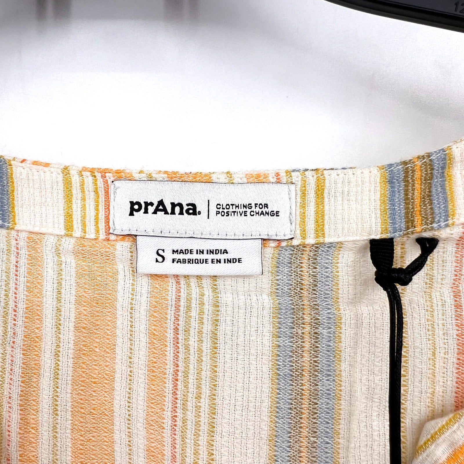 PRANA Women's California Dreaming Maxi Dress Small Golden Hour Stripe NWT