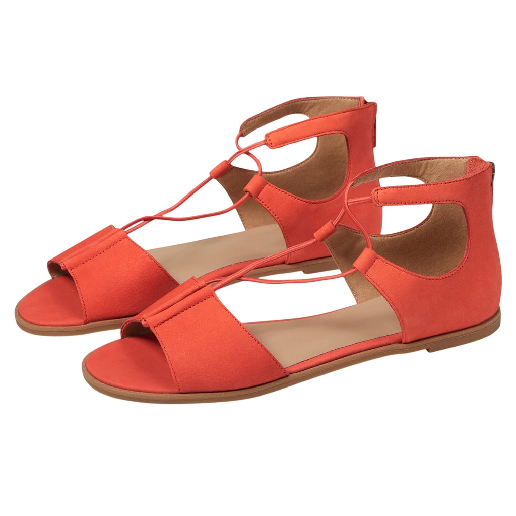 Eileen Fisher Womens Rose Sandals Size 6.5 Orange Leather Flats NIB