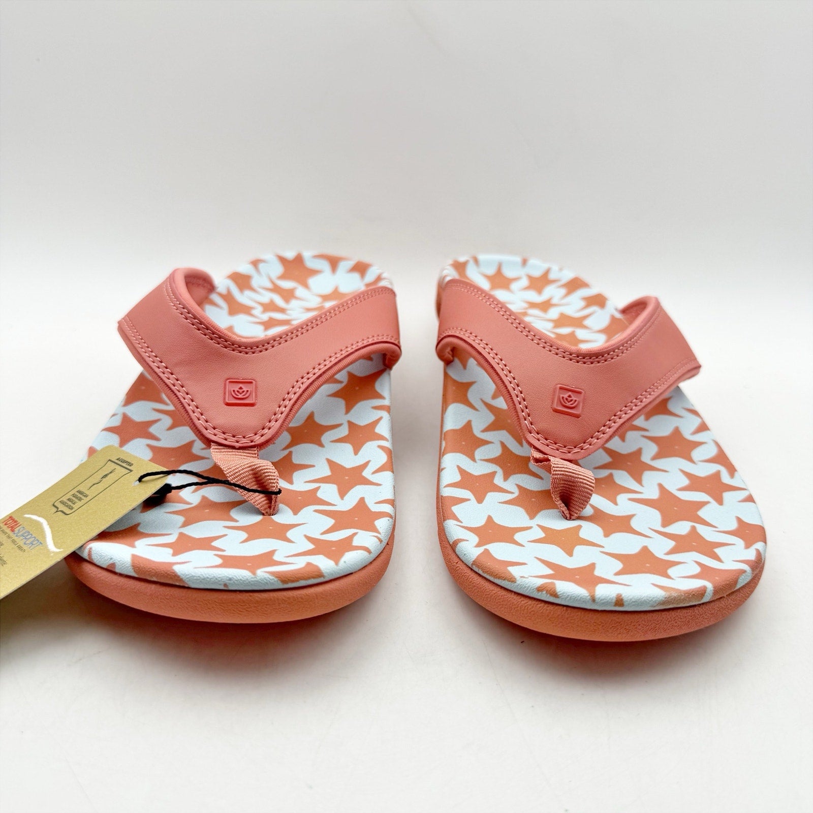 Spenco Womens Yumi Ocean Shell Thong Sandals US 12 Starfish Pink Flip Flops NWOB
