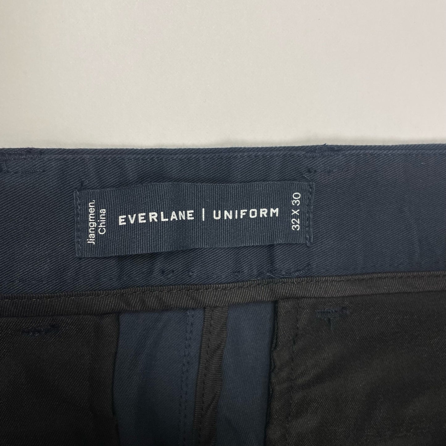 Everlane Mens Uniform Performance Chino Size 32x30 Straight Pant Navy Blue NWT
