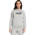 PUMA Women's Essentials Big Logo Hoodie Sweatshirt Small Light Gray Heather NWT