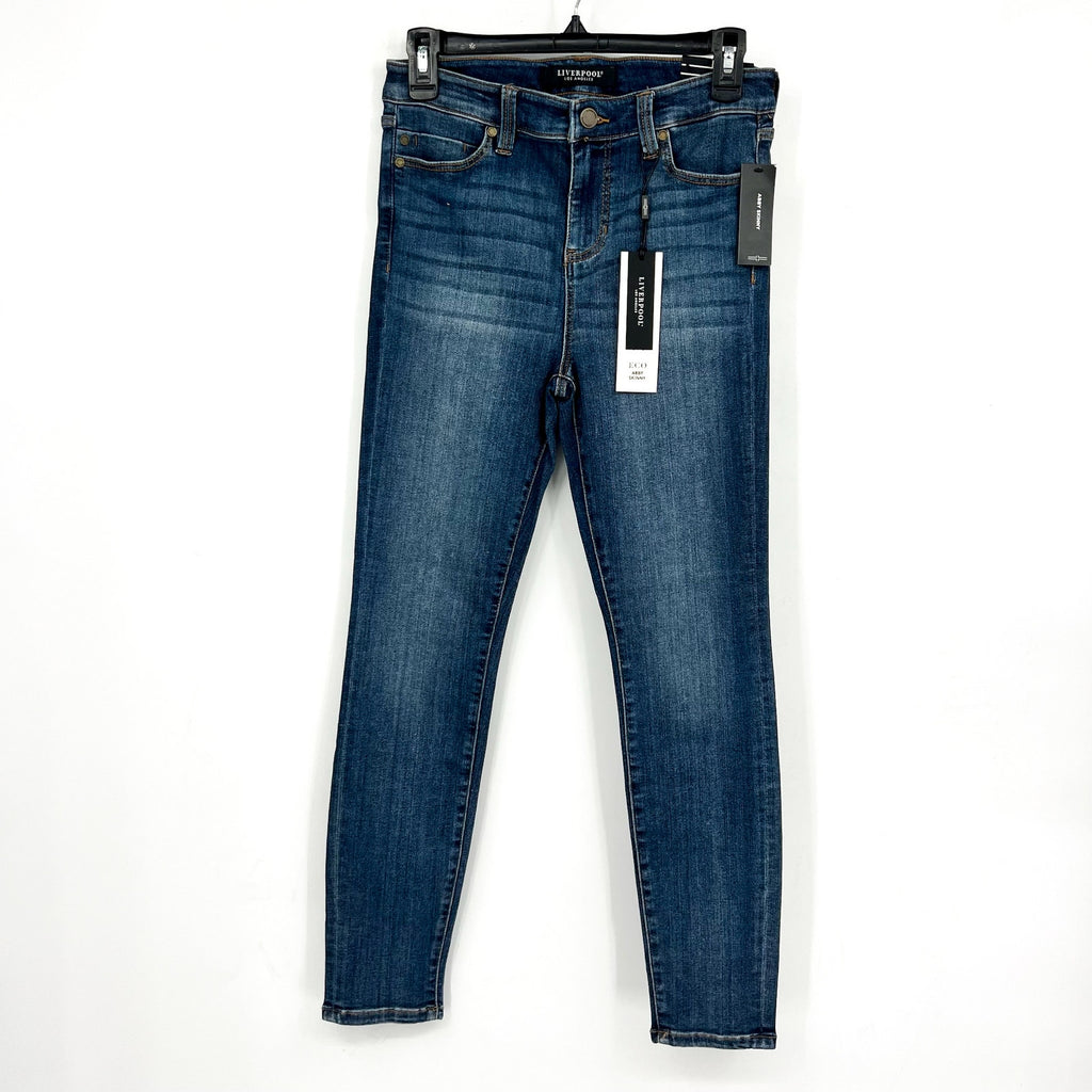 LIVERPOOL Women's Abby Skinny Jeans Size 6 - 28 Petite Medium Blue Stretch NWT