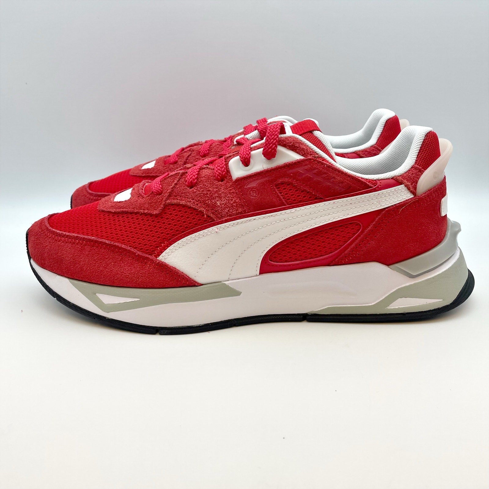 Puma Mens Mirage Sport Heritage Sneakers US 10.5 M EU 44 Red White Athletic NIB