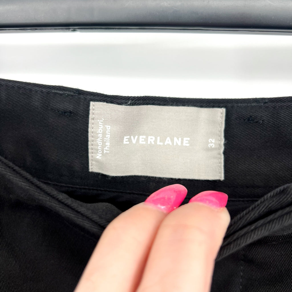 EVERLANE Men's The 9" Performance Chino Shorts Size 32 Black Slim-Fit NWT