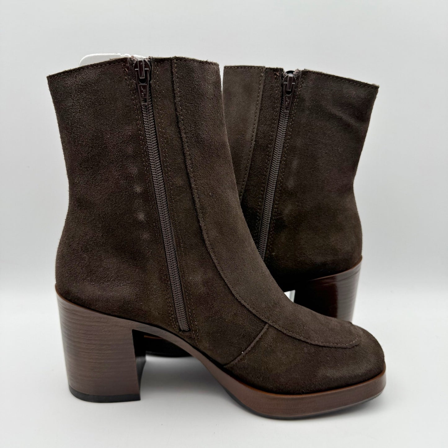 Eric Michael Womens Alice Ankle Boots EU 39 US 8.5-9 M Brown Nubuck Leather NWOB