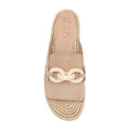Pedro Garcia Womens Journey Slide Sandals EU 39.5 US 9.5 Tan Beige Leather NWOB