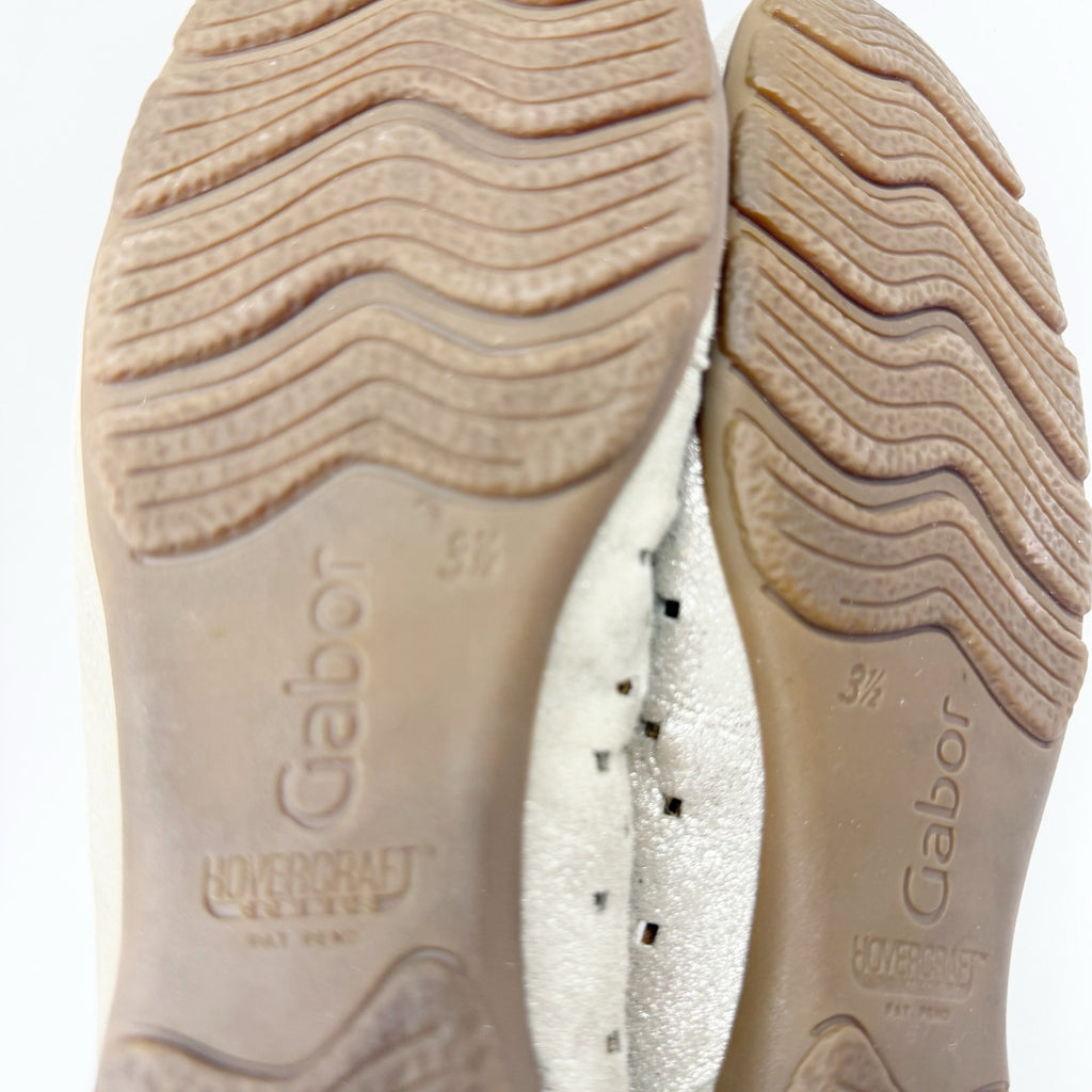 Gabor Womens 84.164 Hovercraft Flats Shoes US 6 UK 3.5 Grey Nubuck Leather NWOB