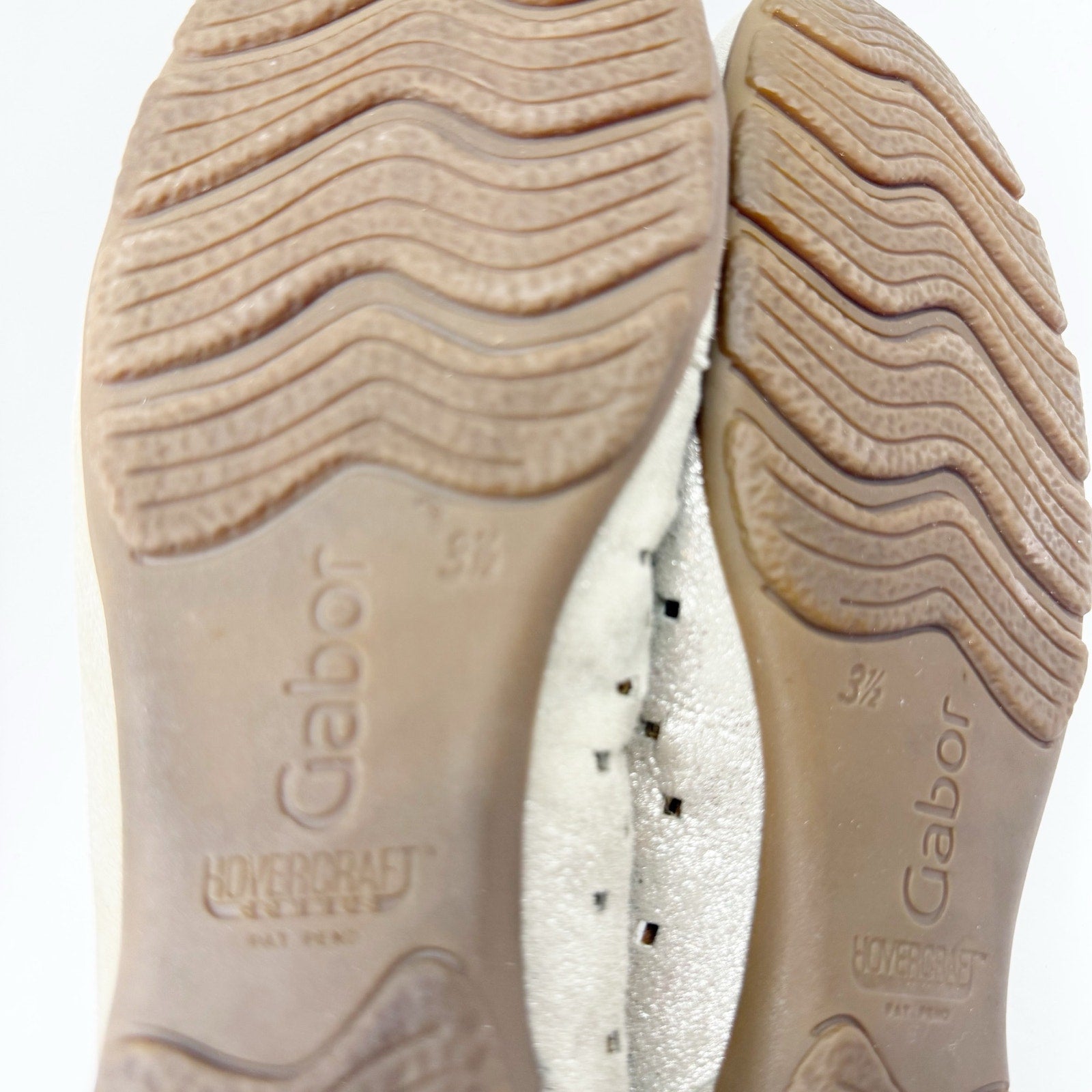 Gabor Womens 84.164 Hovercraft Flats Shoes US 6 UK 3.5 Grey Nubuck Leather NWOB