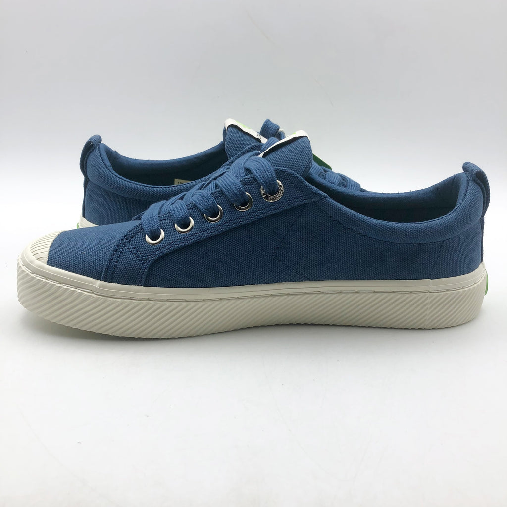 Cariuma Men's OCA Low Casual Sneakers Size 10 Marine Blue Canvas NIB