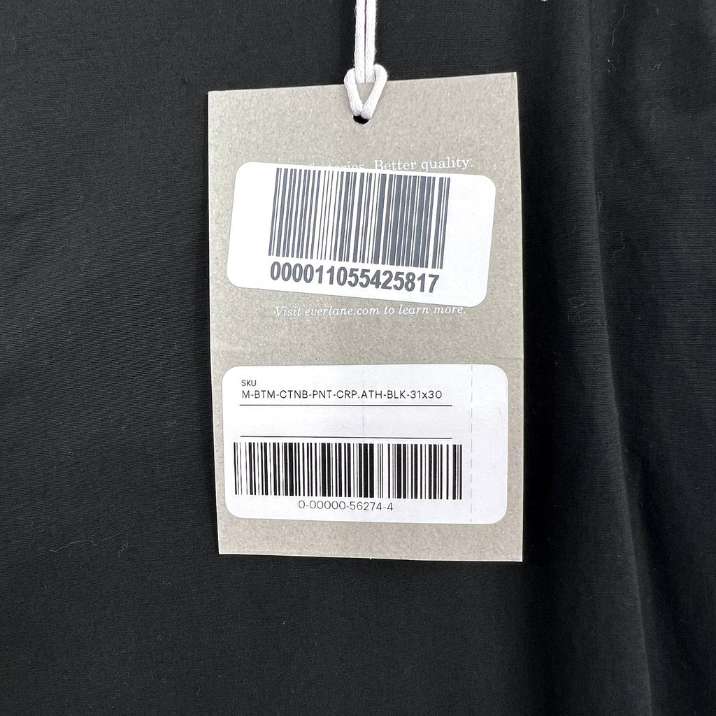 EVERLANE Men's The Athletic Fit Air Chino Pants 31x30 Black Flat Front NWT