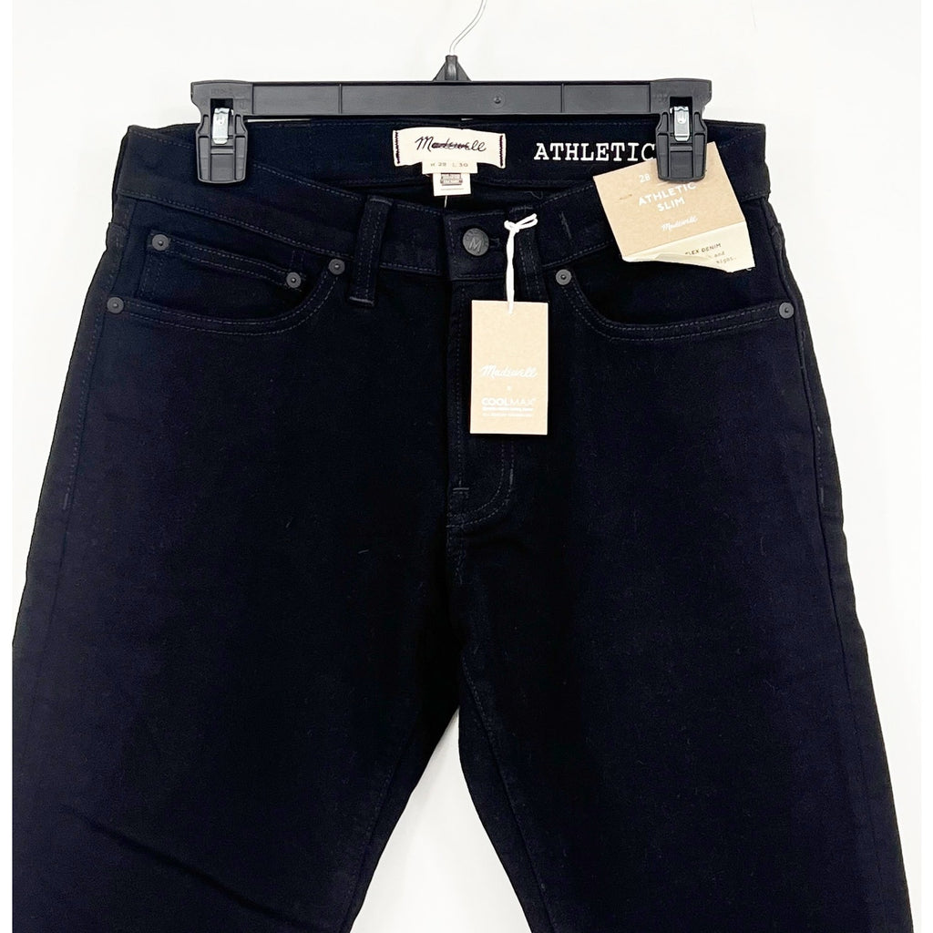 MADEWELL Men's Athletic Slim Jean 28x30 Black Bainhart Wash ND478 COOLMAX NWT