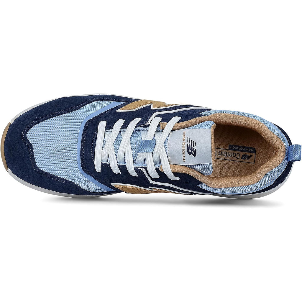 New Balance Mens Work Safety Elite Lite Shoe US 7.5 Light Blue Navy Comp Toe NIB