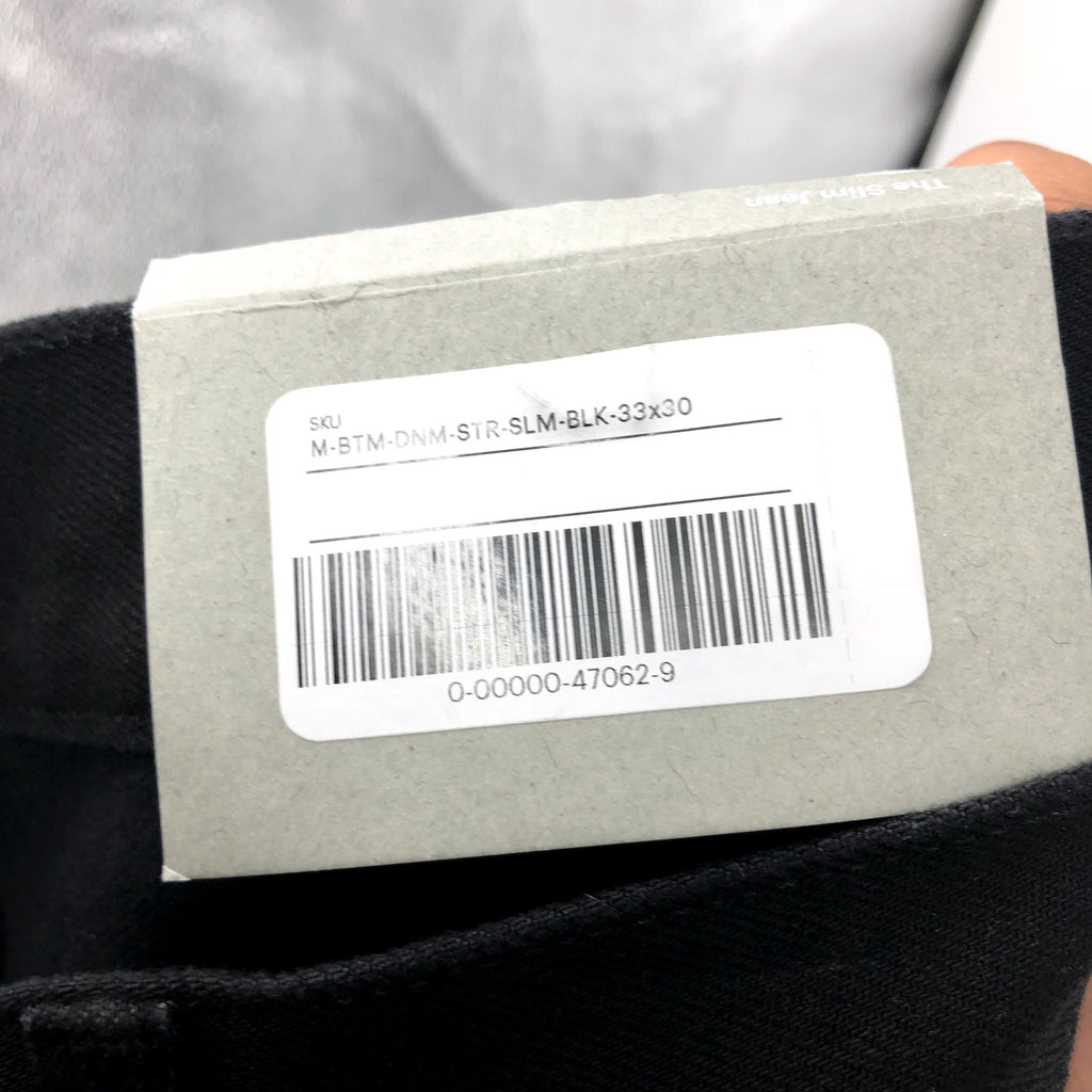 EVERLANE UNIFORM Men's The Slim Jeans 33x30 Black 4-Way Stretch Organic NWT
