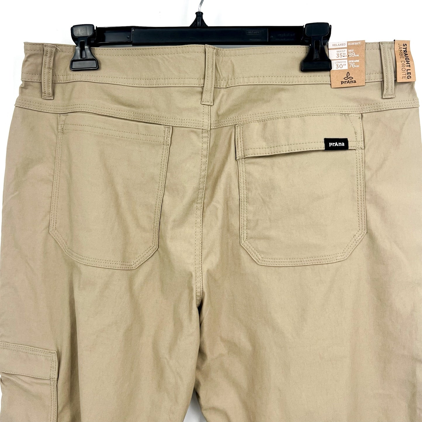 PRANA Men's Zion Straight Pants 35x30 Tan Sandbar Slim Fit Stretch Outdoors NWT