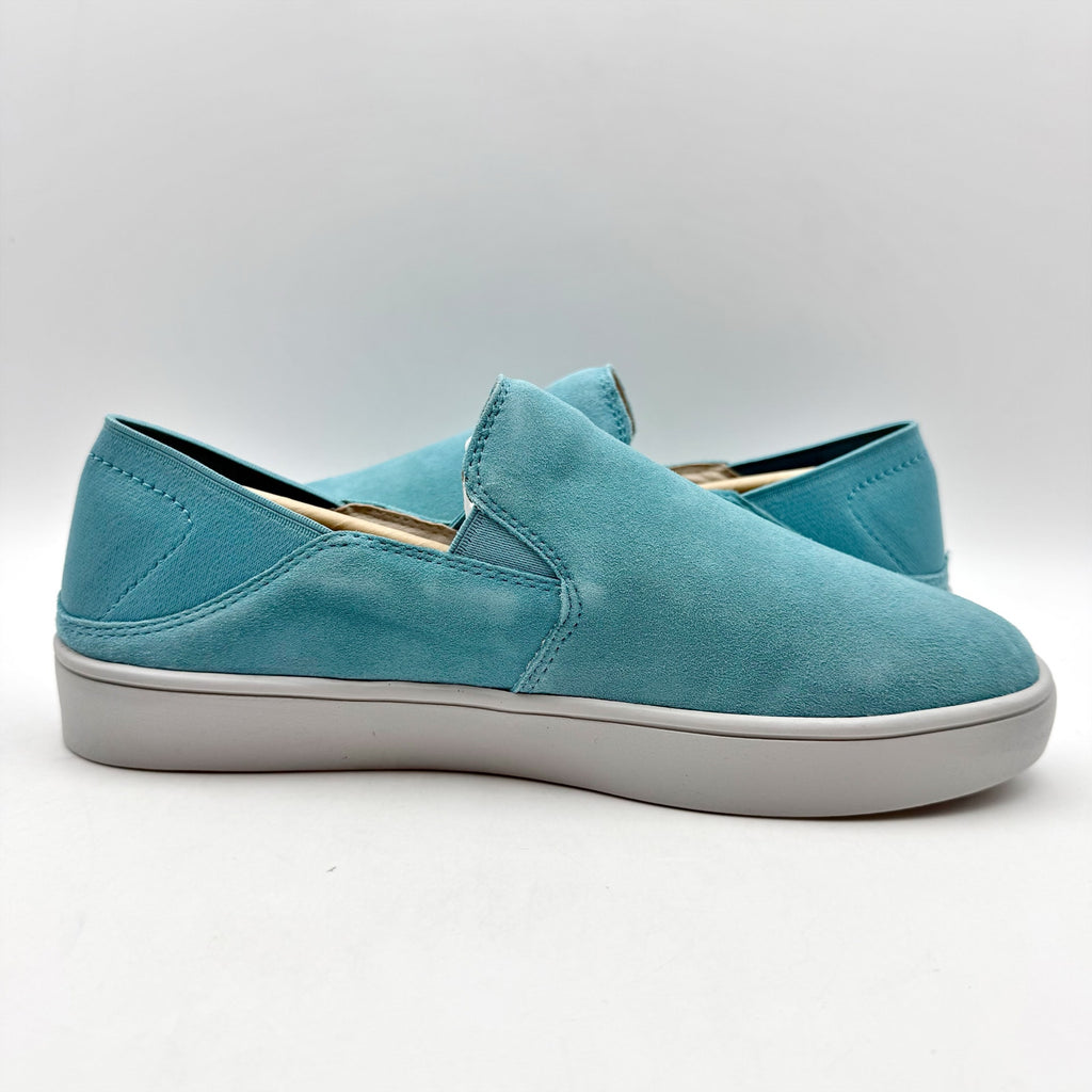 Spenco Womens Saylor Slip On Casual Shoes Size 8 WIDE Blue Leather NIB