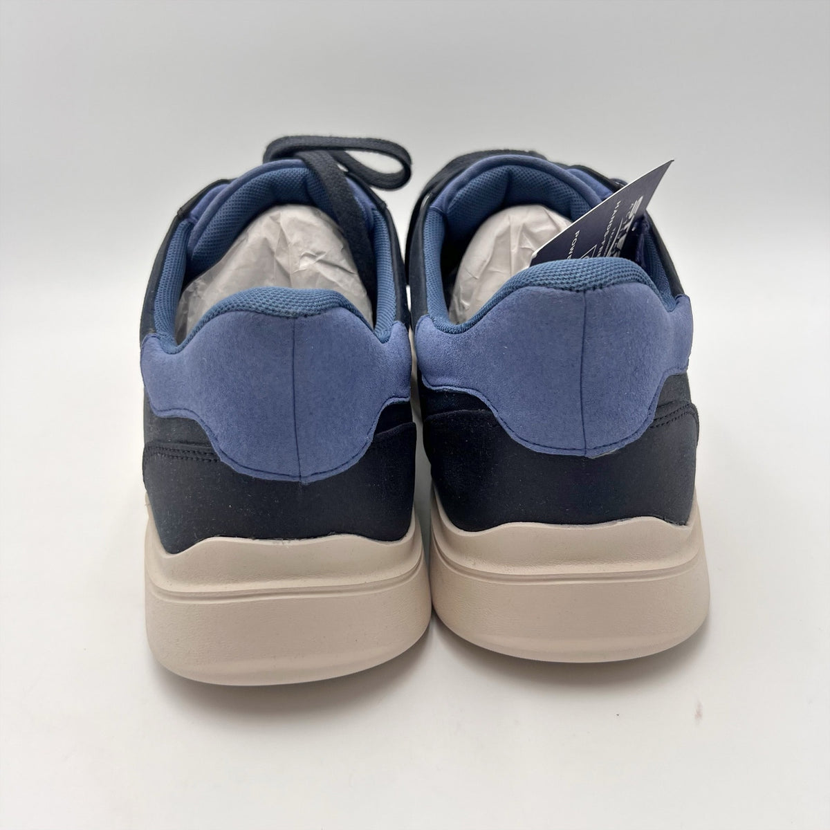 Rockport Mens Tristen Step Activated Sneakers Size 11.5 WIDE Blue Leather NWOB