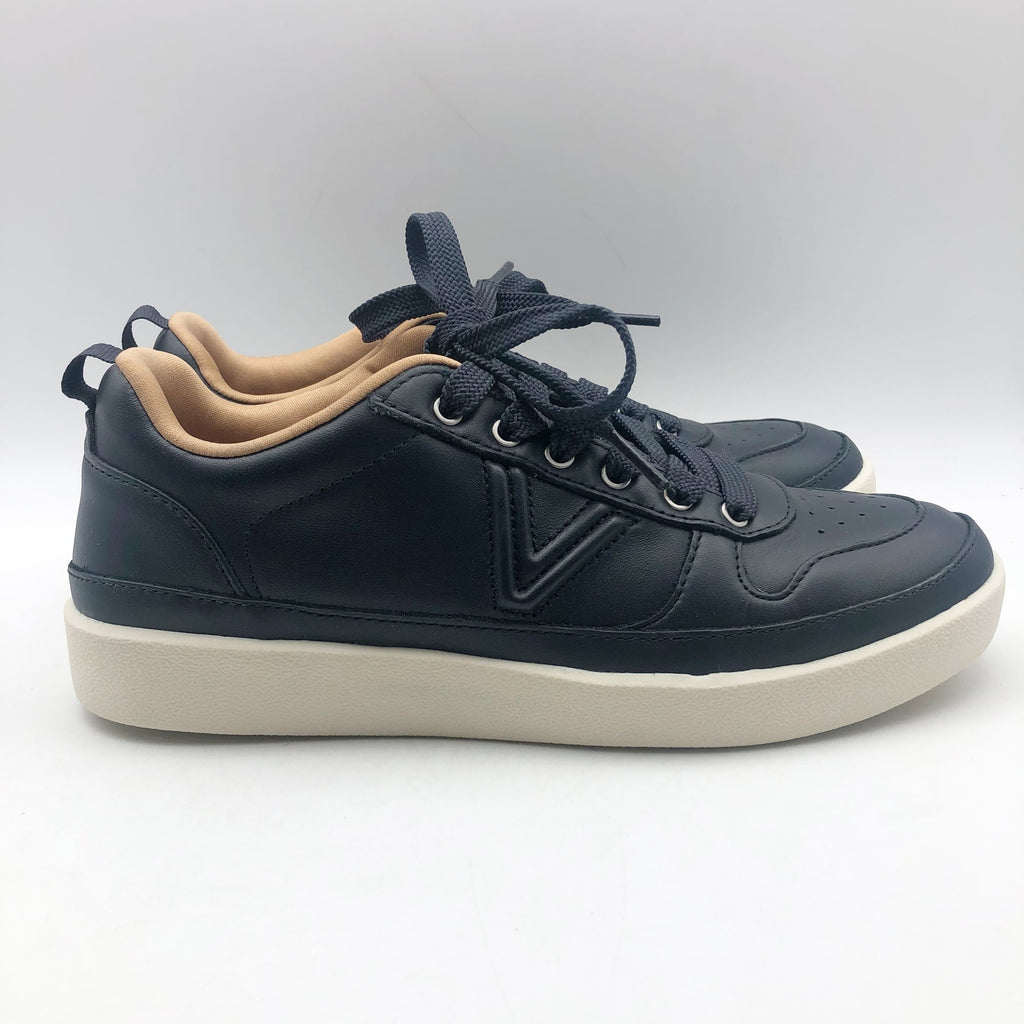 Vionic Womens Elise Casual Sneakers US 6.5 EU 36.5 Navy Blue Leather Low Top NIB