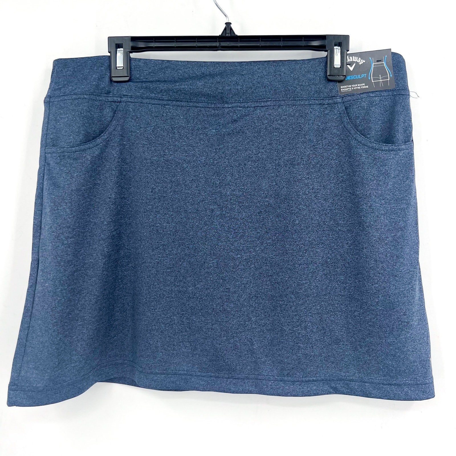 CALLAWAY Womens True Sculpt Skort Small Blue True Navy Heather UPF 50 NWT