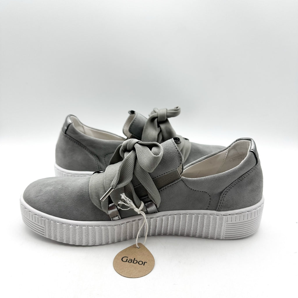 Gabor Womens 73.333.10 Casual Sneakers UK 5.5 US 8 Grey Stone Suede NWOB