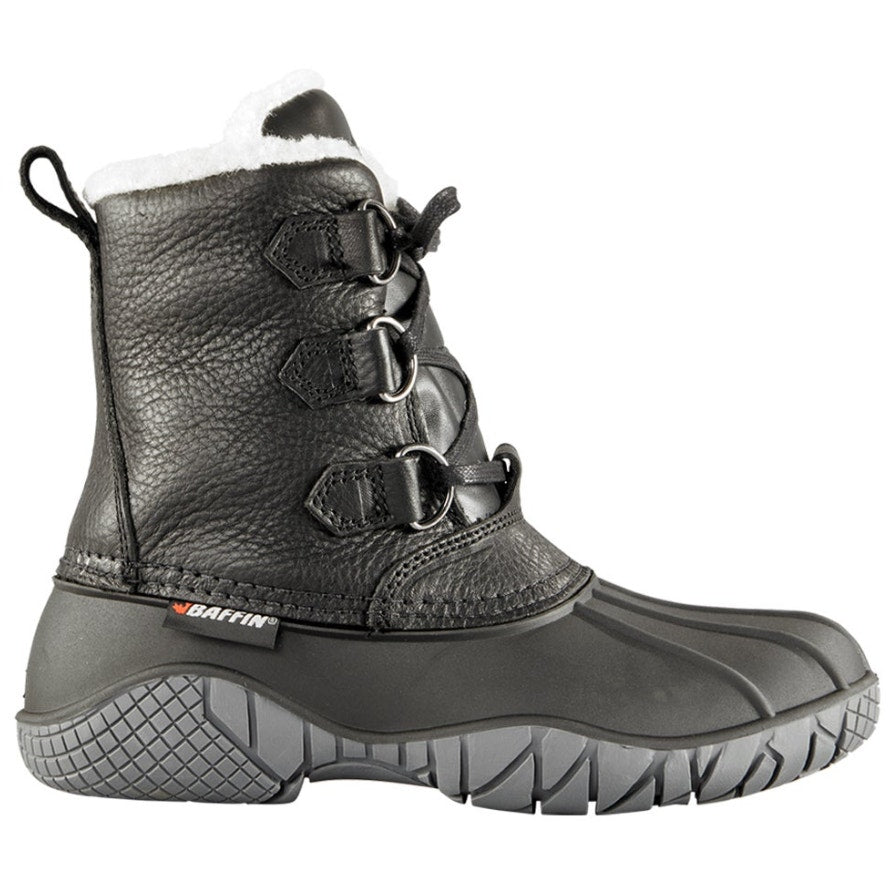 Baffin Womens Yellowknife Snow Boots Size 9 Black Leather Waterproof Winter NWT