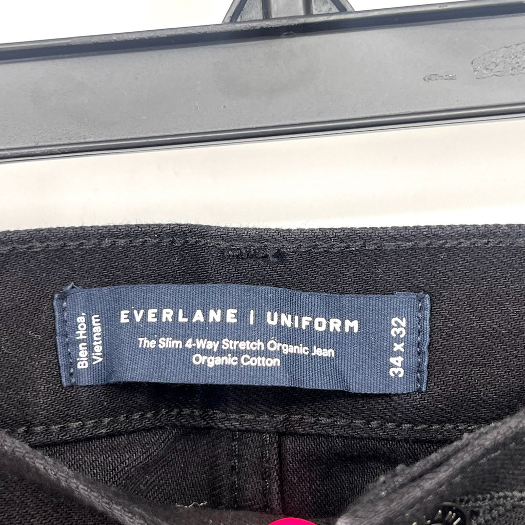 EVERLANE Uniform Men's Slim Jeans 34x32 Black 4-Way Stretch Organic NWT