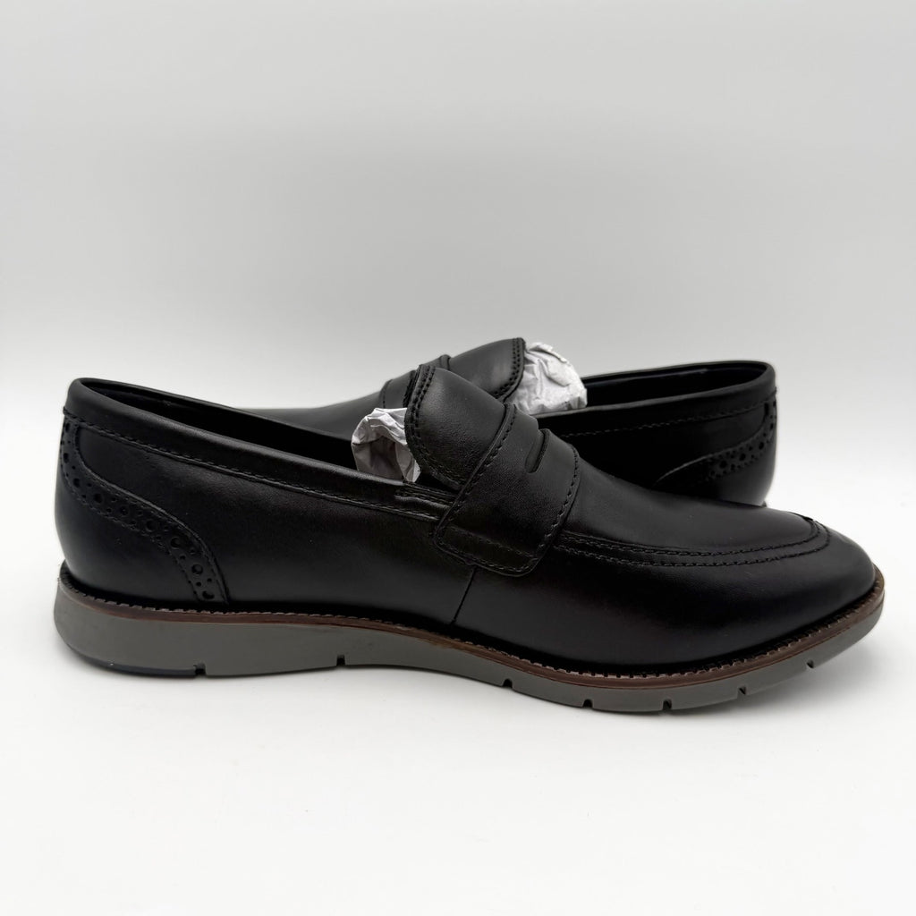 Josef Seibel Mens Tyler 10 Penny Loafers EU 41 US 8 Black Leather NWOB