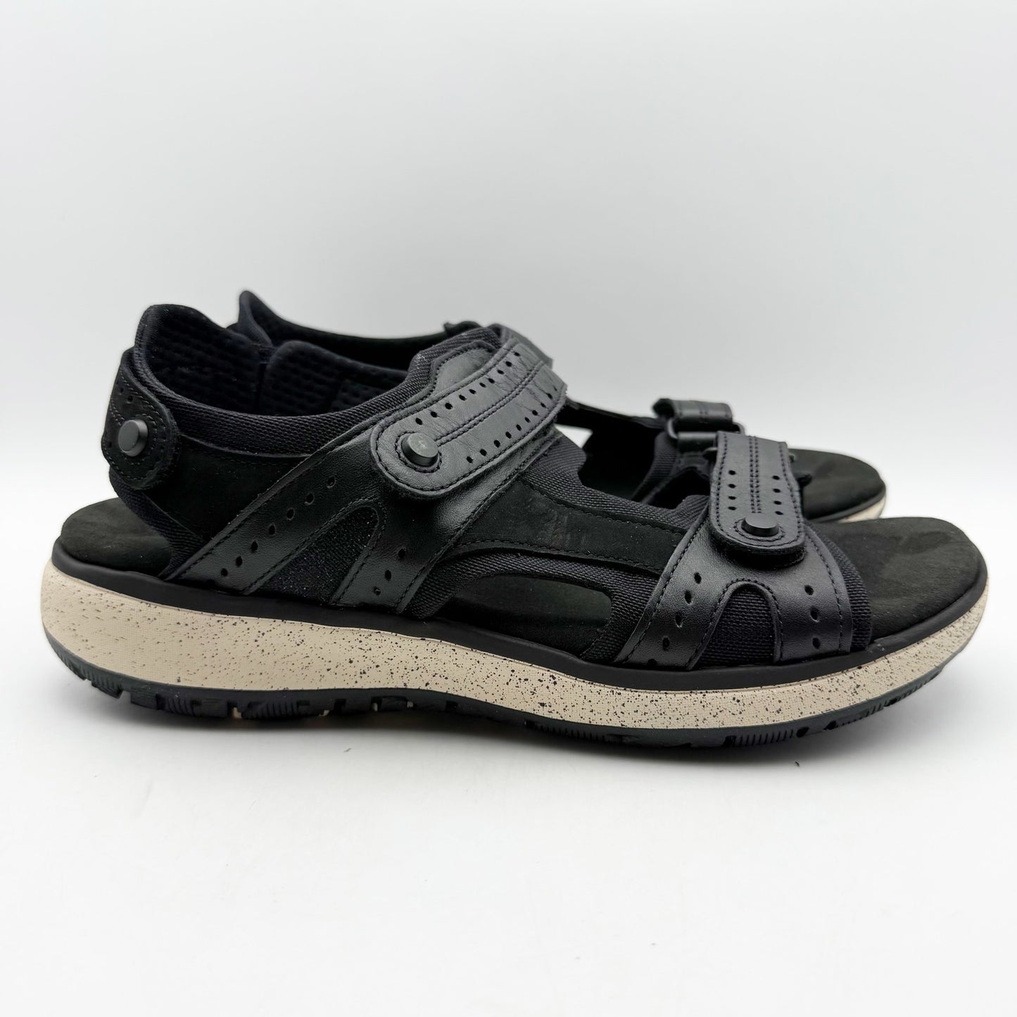 SAS Womens Embark Adjustable Sandals US 10 Narrow Black Comfort Sport NIB