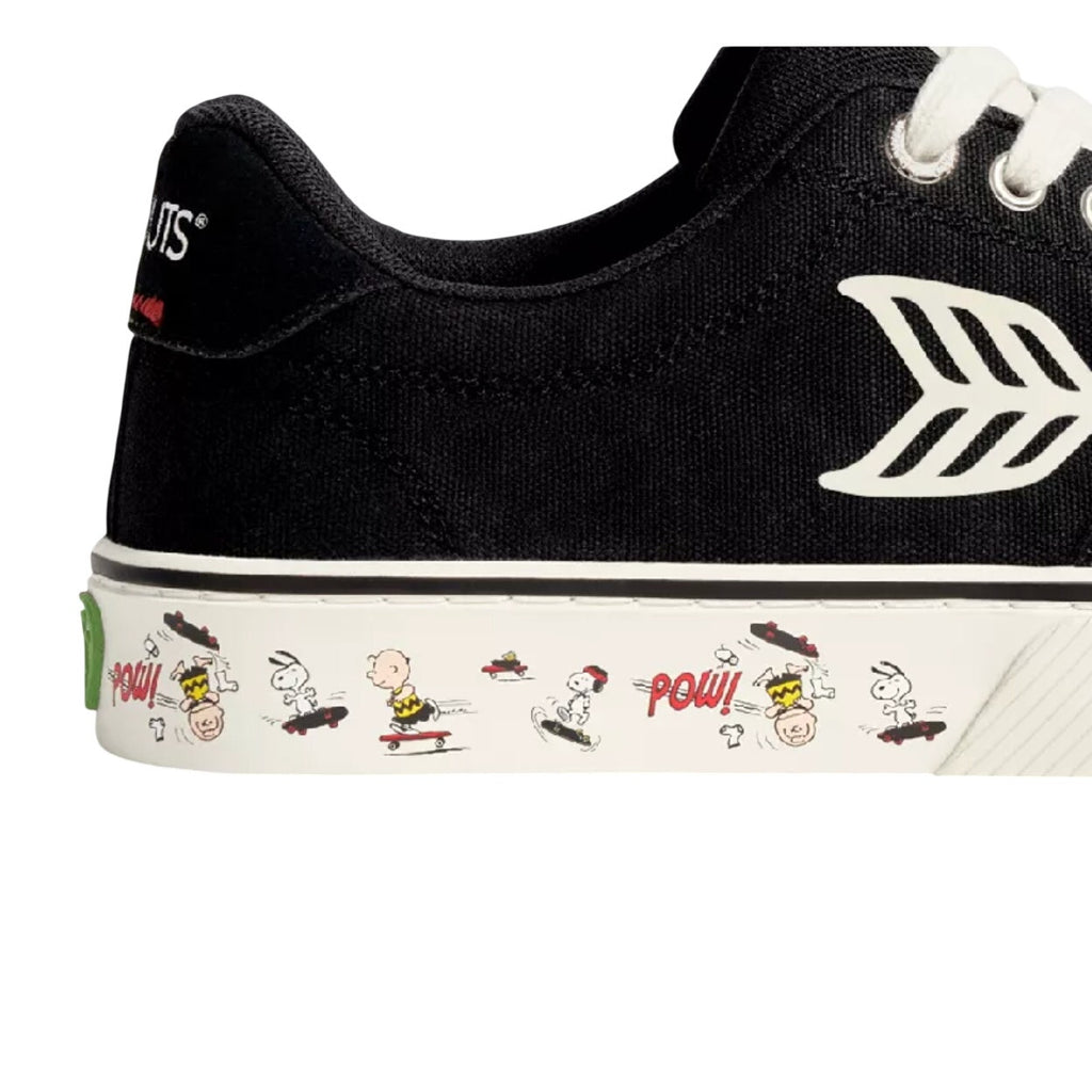 Cariuma Womens Peanuts Naioca Pro Skate Sneakers US 8.5 Black Canvas NIB