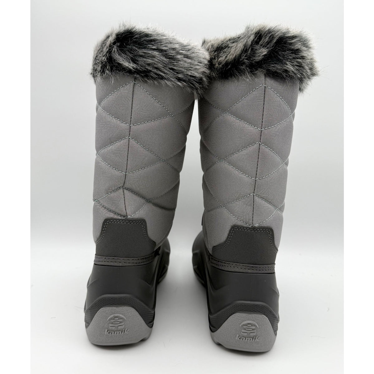Kamik Big Kids SNOWANGEL Boots Size 7 EU 39 Grey Blue Insulated Waterproof NIB