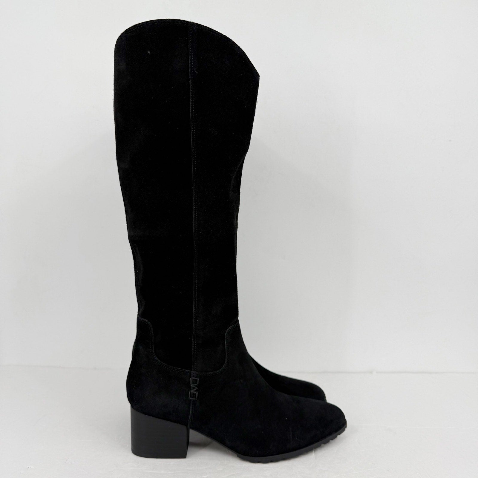 Vionic Women Bixby Knee High Boot 11M Wide Calf Black Suede Water Repellent NWOB