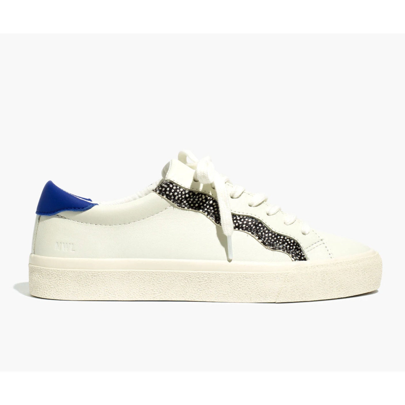 MADEWELL Womens Sidewalk Low-Top Sneakers Size 6 White Leather Wave NWOB