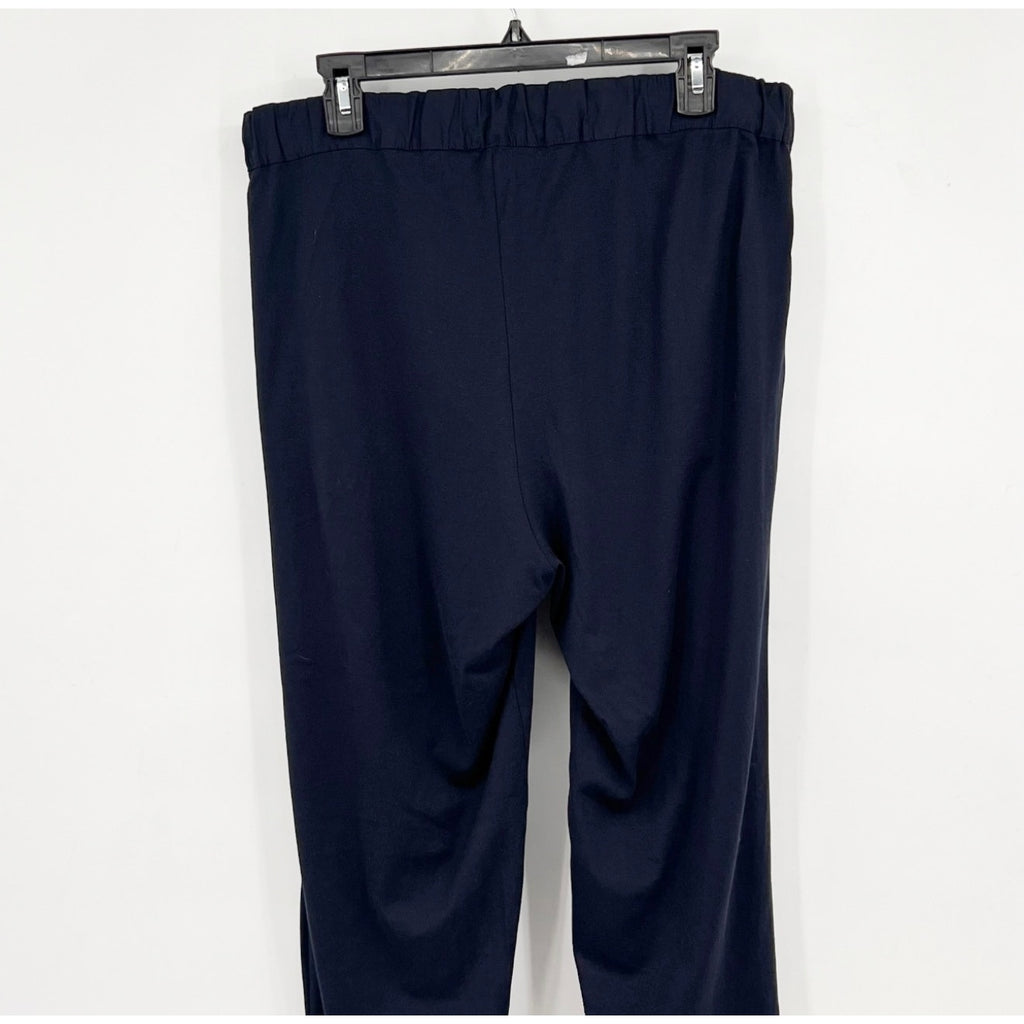 HANRO Men's Night & Day Long Cotton Pants XL Navy Blue Drawstring Pockets NWOT