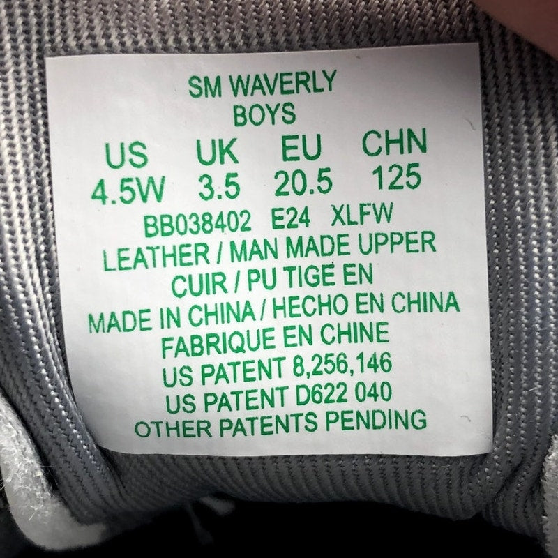 Stride Rite Boys SM Waverly Sneakers Size 4.5 Wide Toddler Shoes Black White NIB