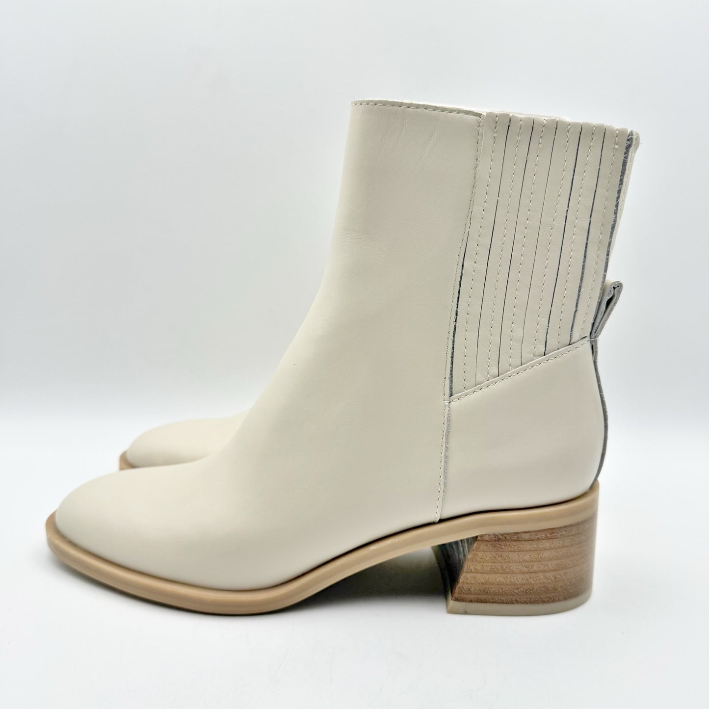 Dolce Vita Womens Linny H2O Ankle Bootie US 6 M EU 36 Cream Ivory Leather NIB
