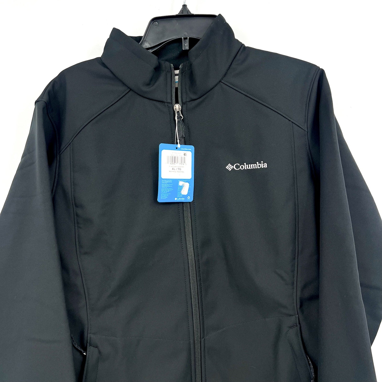 Columbia Womens Kruser Ridge Softshell Jacket XL Black Wind Water Resistant NWT