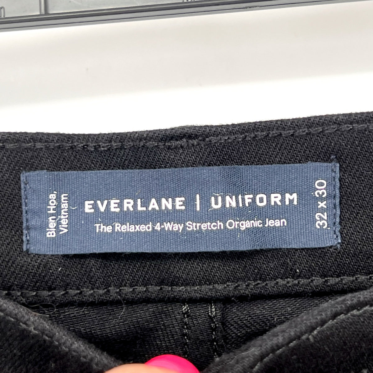 EVERLANE Uniform Men's Relaxed Jeans 32x30 Black 4-Way Stretch Organic NWT