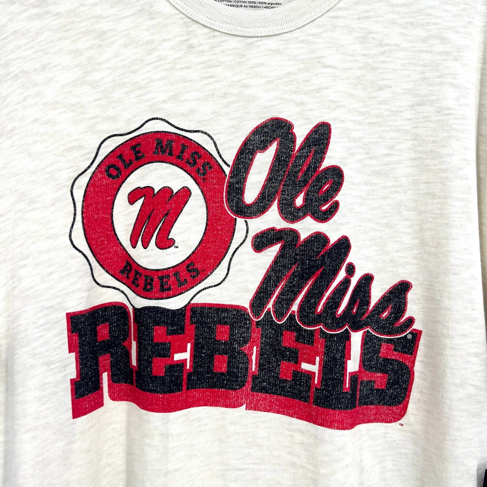 47 BRAND University of Mississippi Bottom Line Scrum T-shirt Medium Khaki NWT