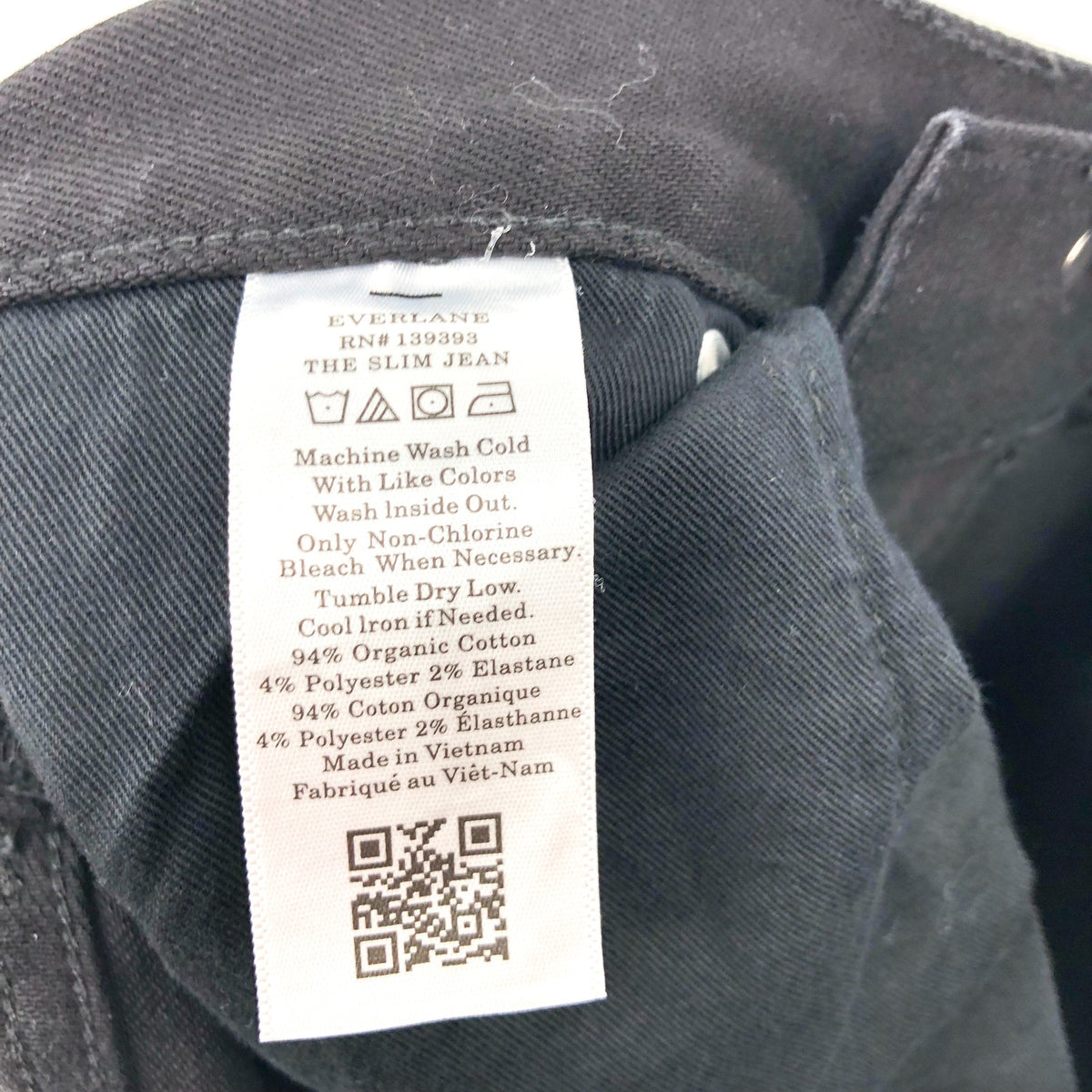EVERLANE UNIFORM Men's The Slim Jeans 31x32 Black 4-Way Stretch Organic NWT