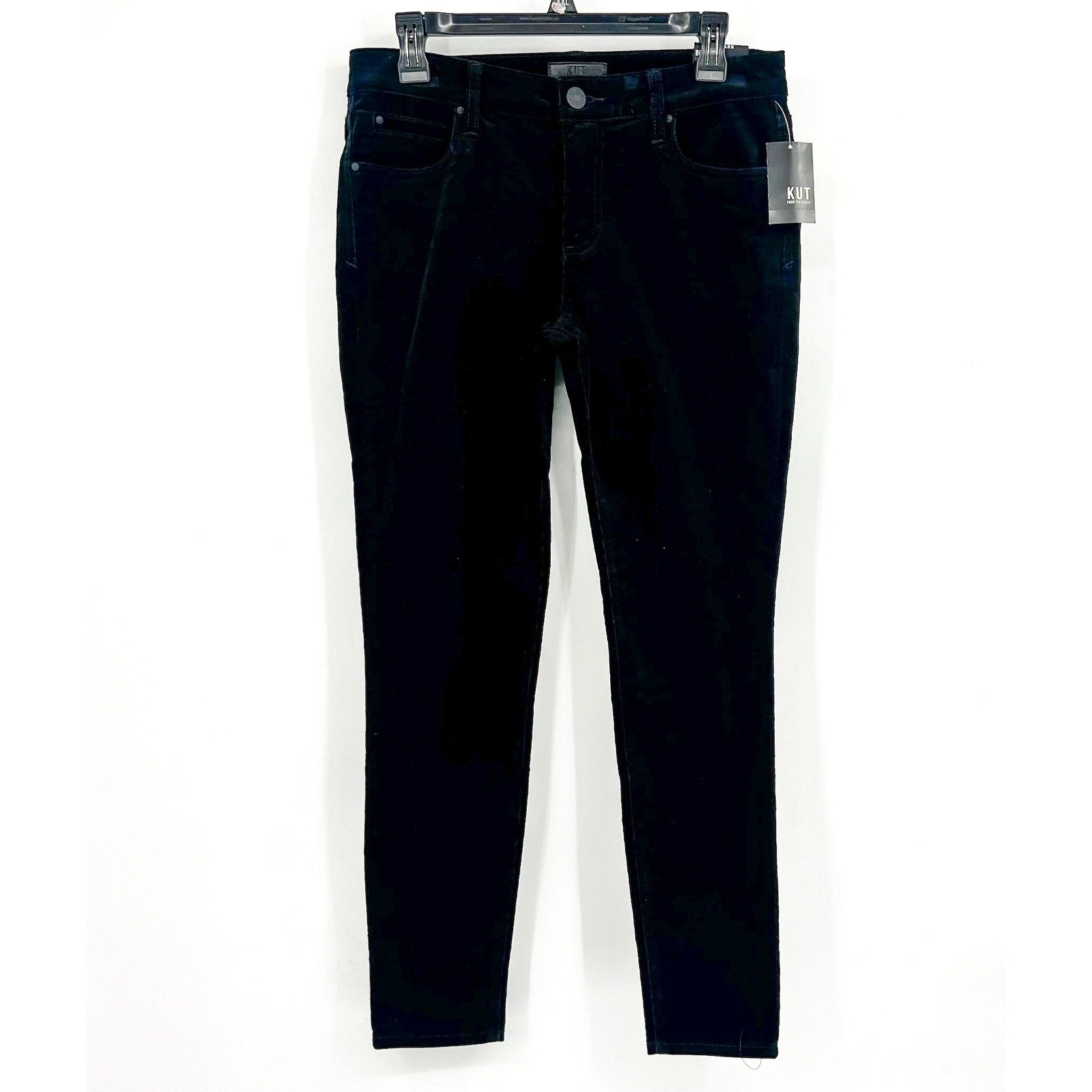KUT FROM THE KLOTH Women's Diana Skinny Jeans Size 6 Black Corduroy NWT