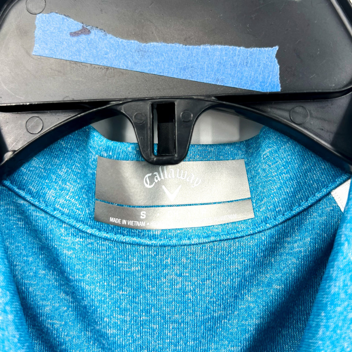 CALLAWAY Womens Polo Shirt Small Vivid Blue Heather 1/4 Zip Sleeveless NWT