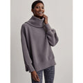 VARLEY Women's Milton Sweatshirt Large Deep Charcoal Ottoman Rib Long Sleeve NWT