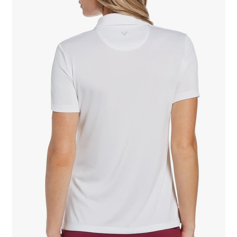 CALLAWAY Quarter Zip Short Sleeve Heather Golf Polo Shirt XL Brillant White NWT