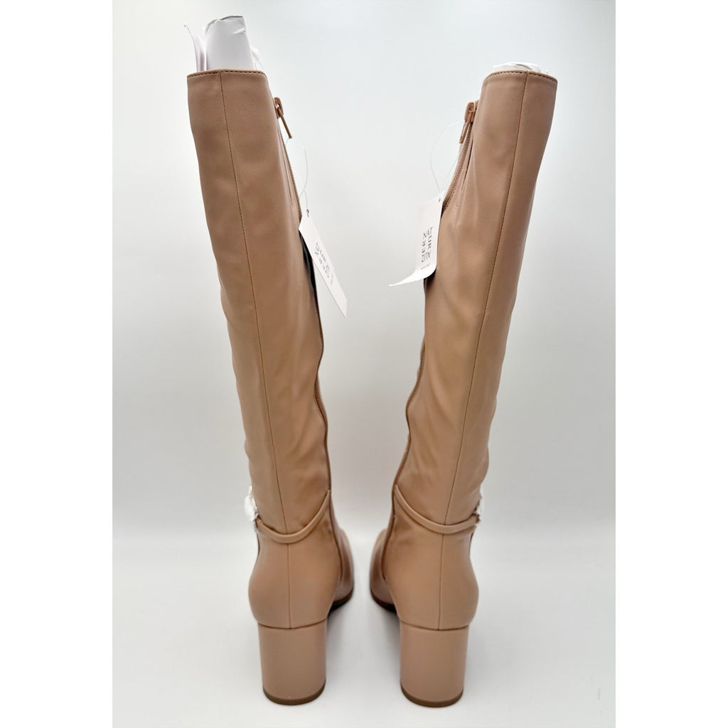 T5111. Naturalizer- WOMENS 8M WIDE CALF- Waylon Knee High Boots Beige Taupe NIB