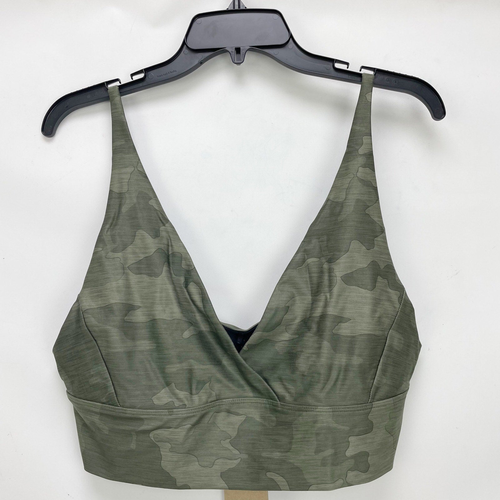 Prana Womens Layna Brami Yoga Bra Top Large Sage Green Camo Activewear NWT