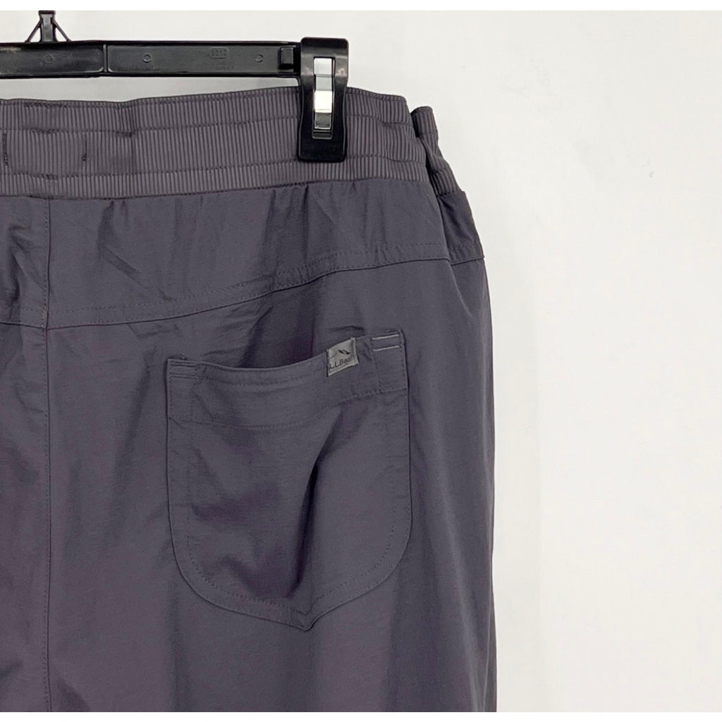 L.L BEAN Women's Vista Camp Pants Large Grey Granite Crop Mid Rise NWT