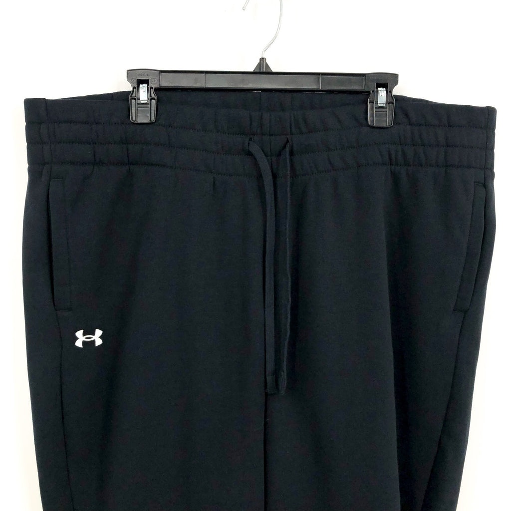 UNDER ARMOUR Womens Training Rival Fleece Joggers 1X Black Drawstring Pants NWT