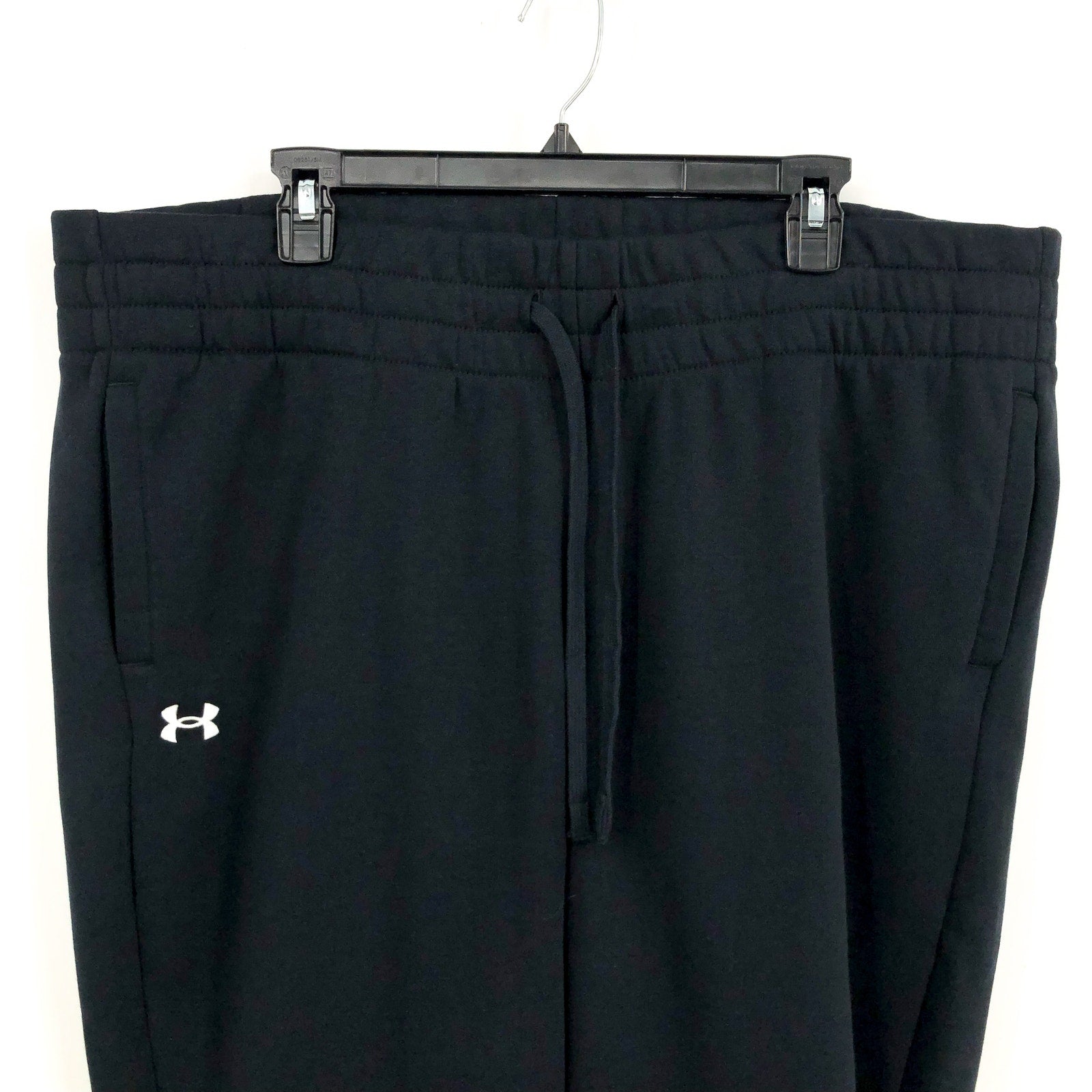 UNDER ARMOUR Training Rival Fleece Joggers 1X Black Drawstring Pants NWT