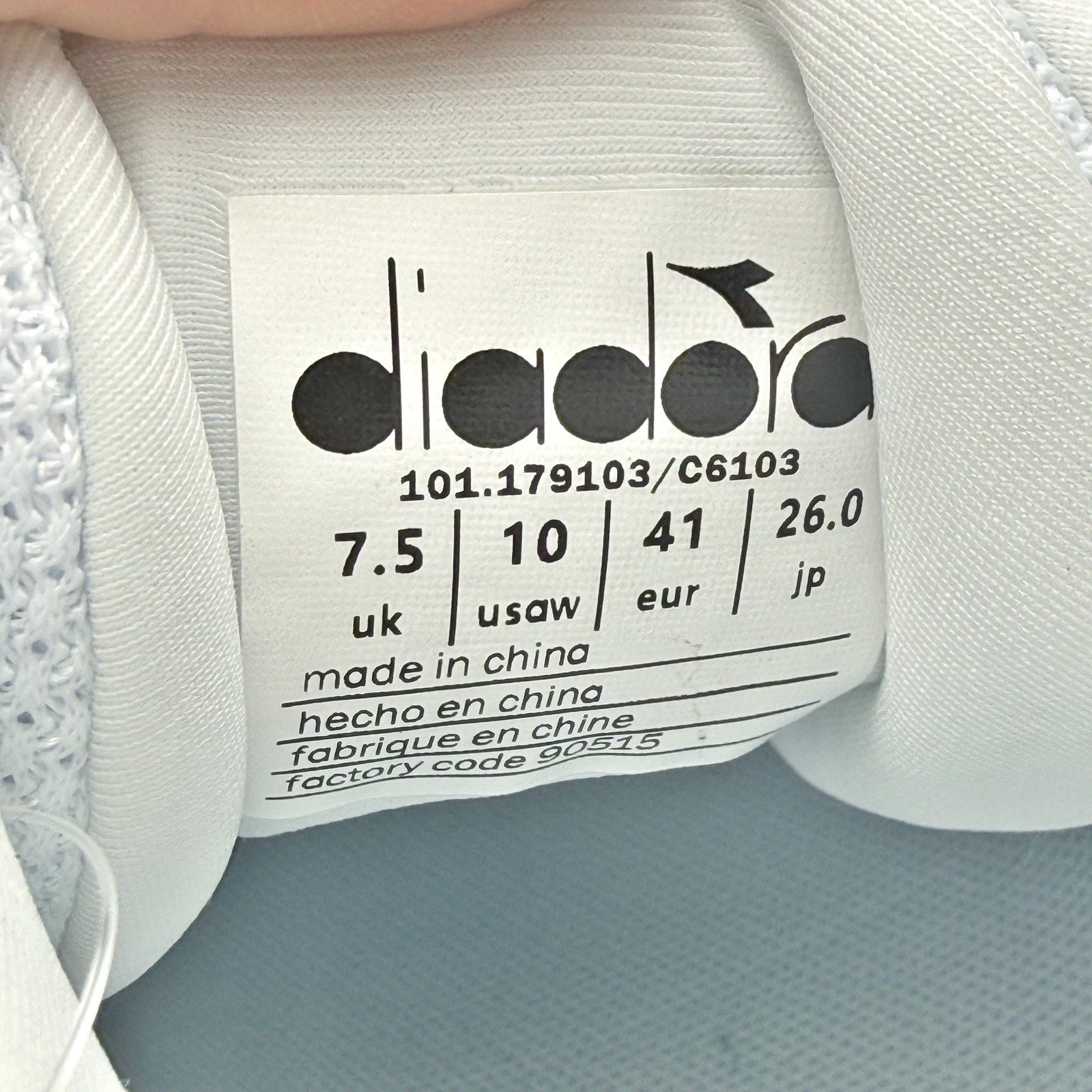 Diadora Womens B.ICON 2 Tennis Sneakers US 10 EU 41 White Silver Athletic NWOB