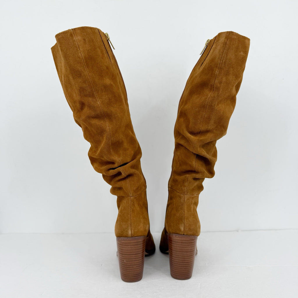 Vince Camuto Womens Aprine Knee High Boots Size 8.5 M EU 39.5 Brown Suede NWOB