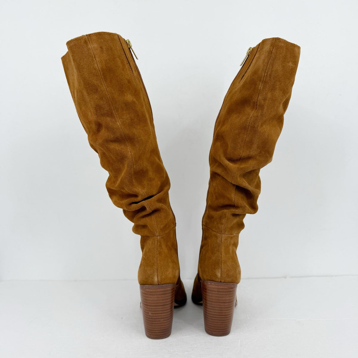Vince Camuto Womens Aprine Knee High Boots Size 8.5 M EU 39.5 Brown Suede NWOB